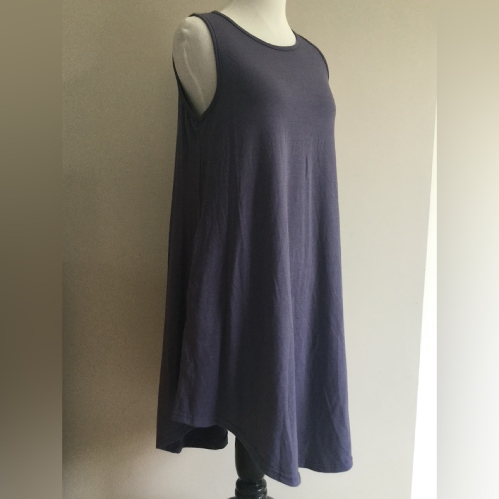 Lavender comfy knit tank dress with pockets, Medium